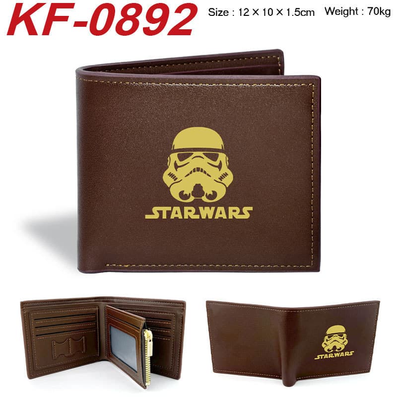 Star Wars Merchandise Estilo Curto 20% de desconto Carteira impressa em cores pu Homens Mulheres Anime Coin Purse