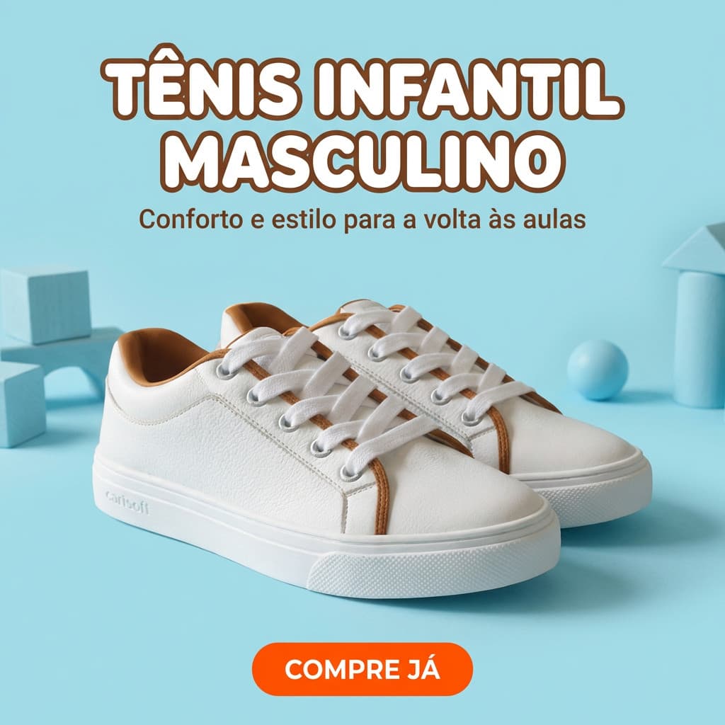 Tênis Infantil Casual Minimalista Solado Antiderrapante - Promoção Envio Relâmpago