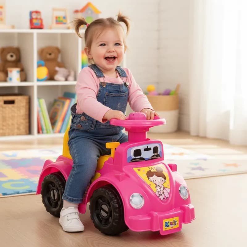 Carrinho Andador Educativo Infantil Princesa Musical Buzina Estímulo Motor Passeio