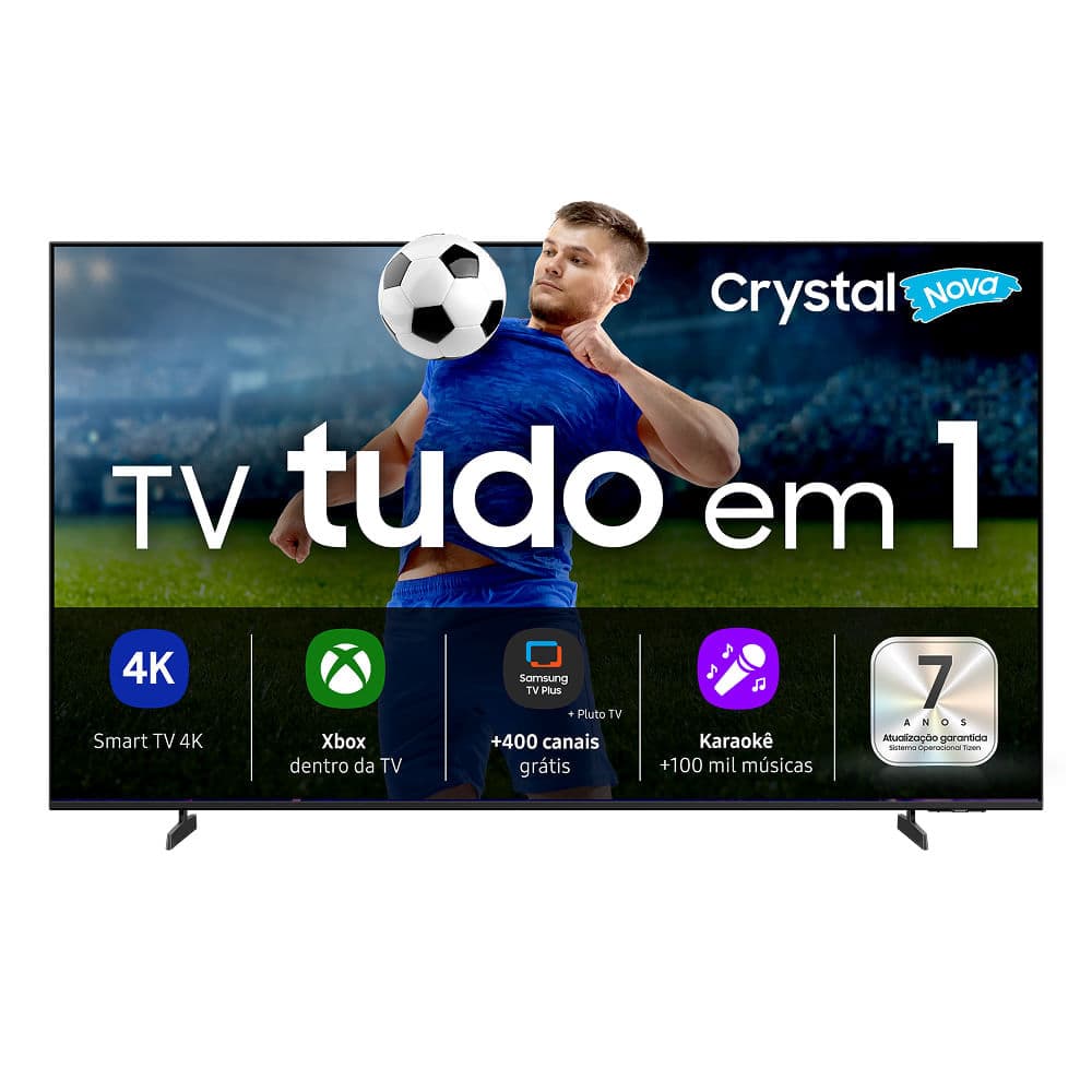 Samsung Smart TV 58" Crystal UHD 4K U8500F, Xbox Cloud Gaming, Canais Gratuitos, AI Energy Mode, Alexa built-in