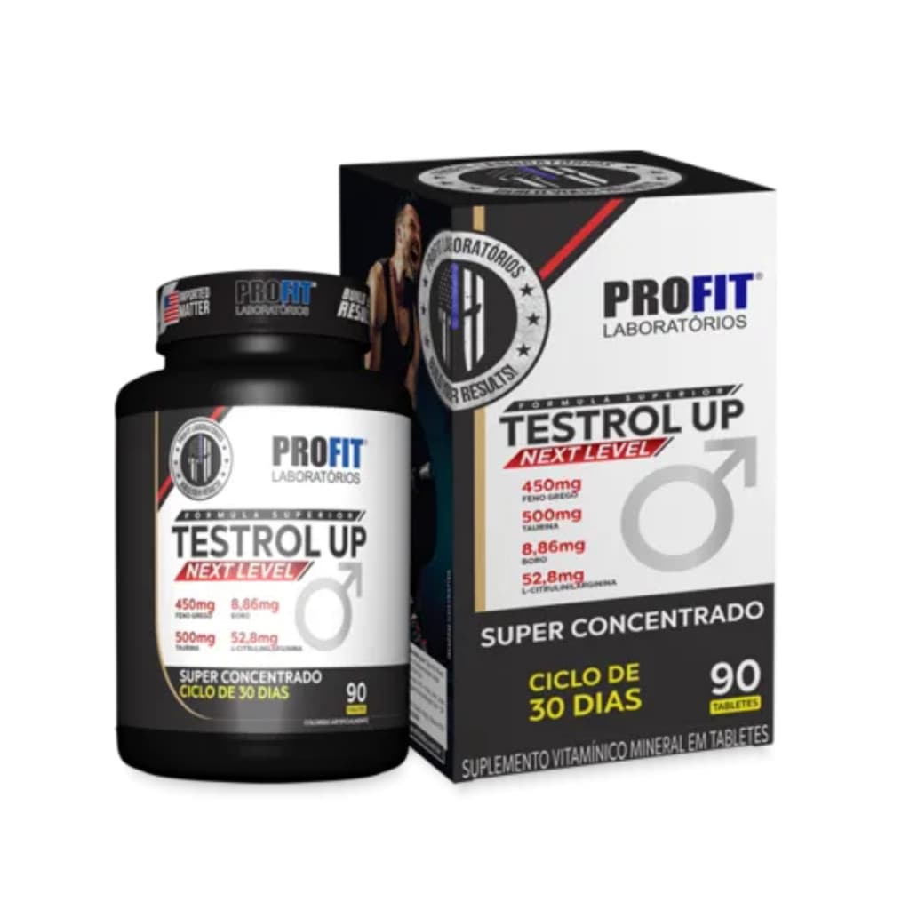 Testrol Up Next Level 90 Tabletes Super Concentrado Profit Labs Ciclo 30 Dias