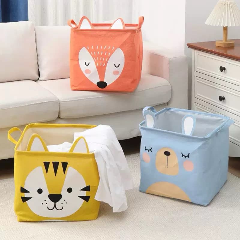 Cesto Organizador Multiuso Dobrável Compacto e Resistente Para Roupa Suja, Brinquedos