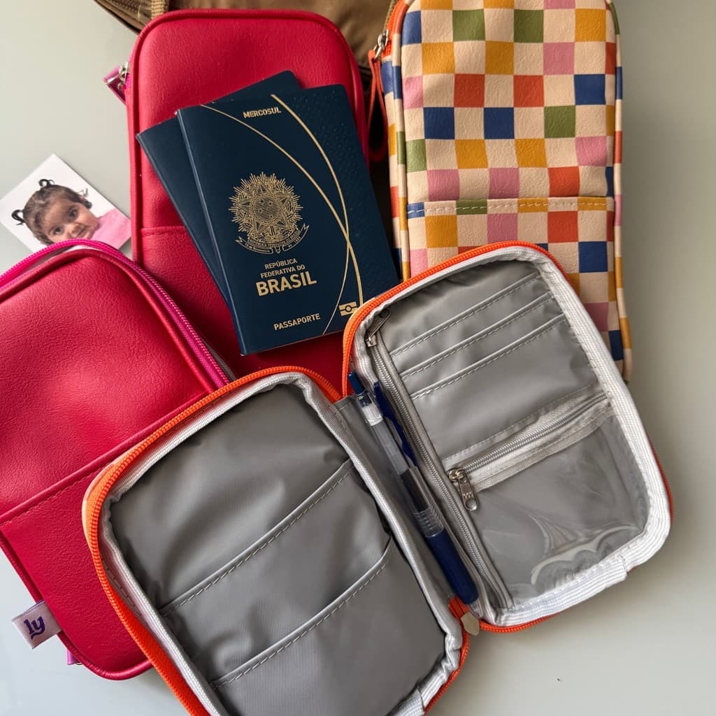 Porta Documentos Passaporte LYMO – Case Viagem para 4 ou 6 Passaportes