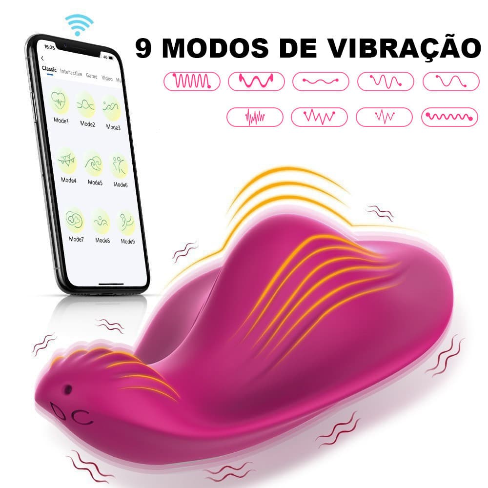 Controle Remoto Sem Fio Do APP Vibrador Da Calcinha De Bluetooth | Brinquedo Vestível Discreto Com 9 Modos De Vibração