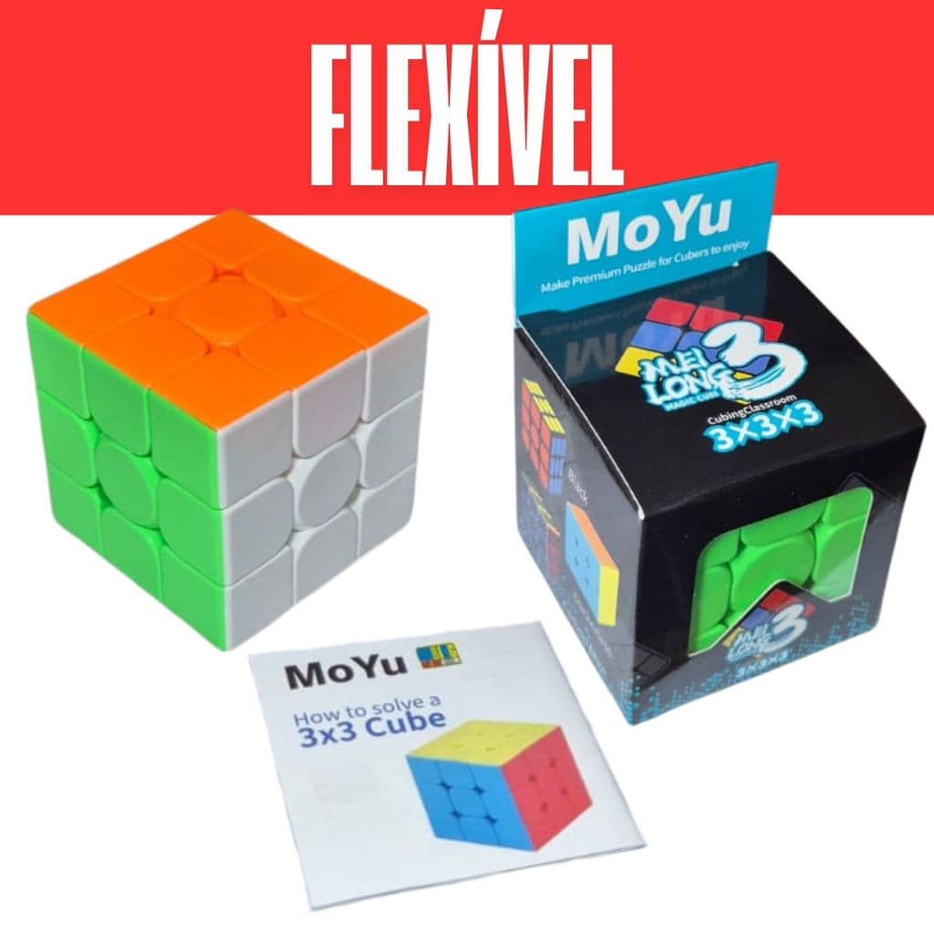 Kit Cubo Mágico Original Profissional Anti-stress Cubo Magico Moyu Brinquedos 3x3 e Pirâmide