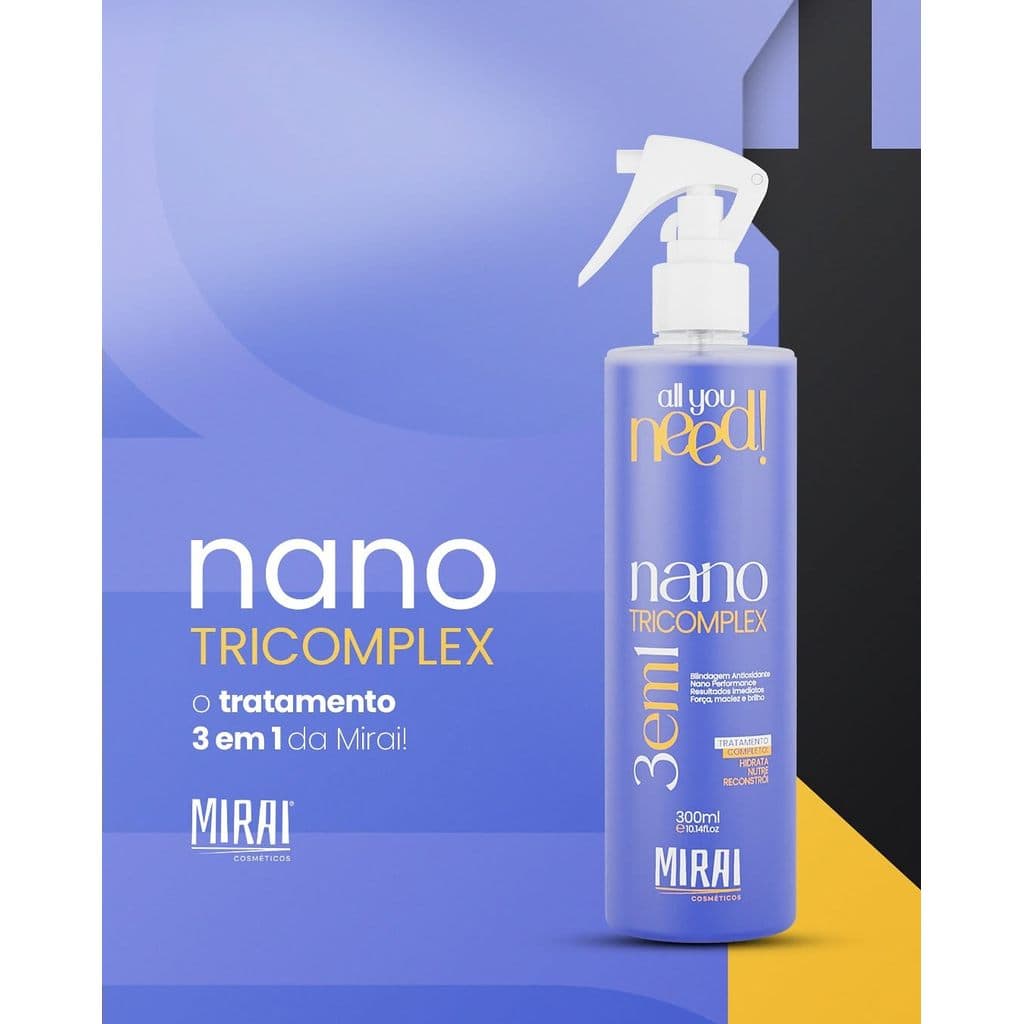 Nanotecnologia Capilar Nano Tricomplex 300ml Mirai Cosmeticos Potencializador Tratamentos & Alisamentos
