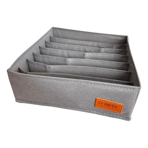 Organizador Porta Sutiã 7 Divisórias Colmeia Gaveta Closet Cinza/bege