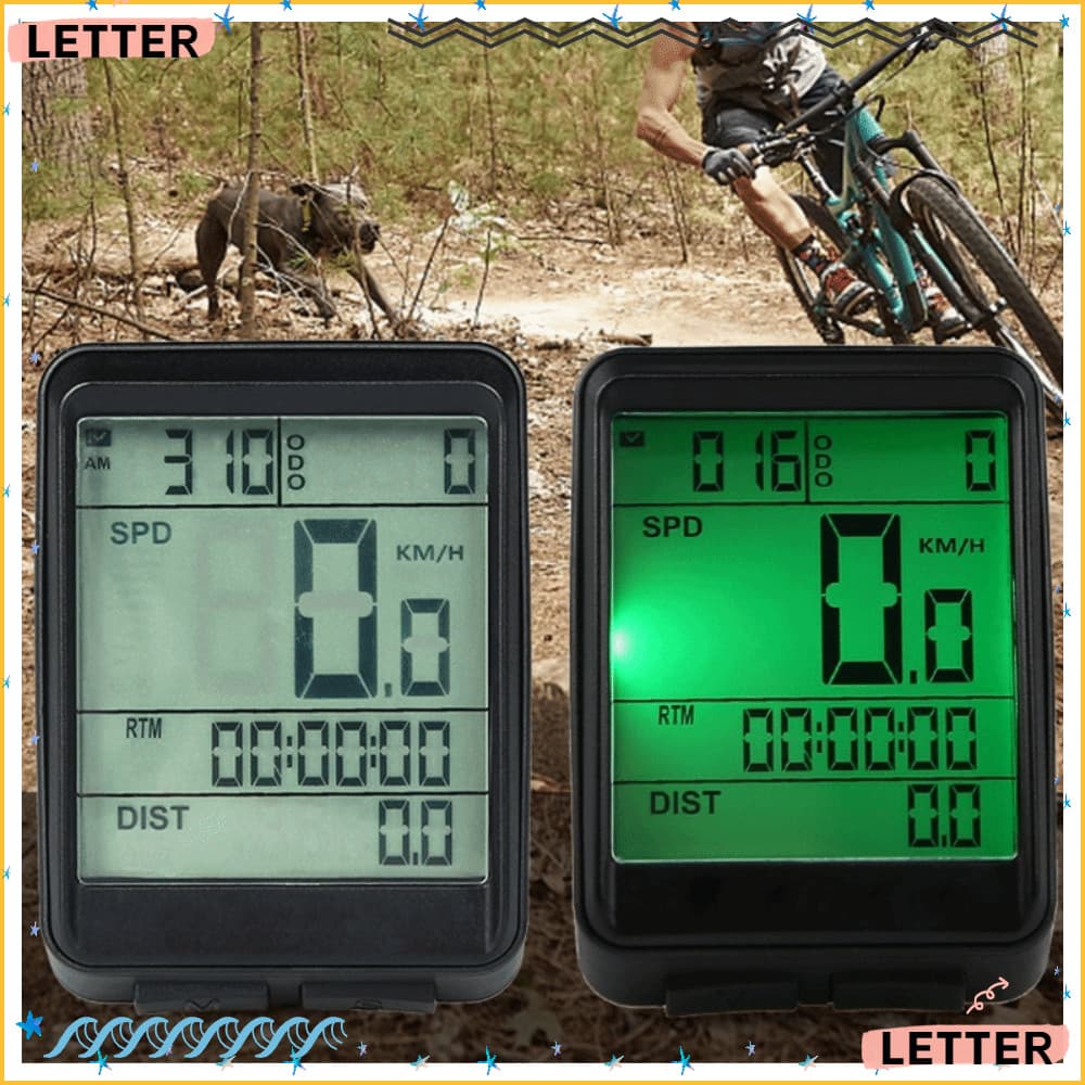 Velocímetro De Bicicleta Carta , Ciclismo Multifuncional Sem Fio , Odômetro De Ciclo À Prova D'água Com Display LCD