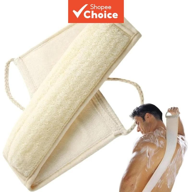  Esponja de bucha para banho, tira longa para esfoliação das costas
