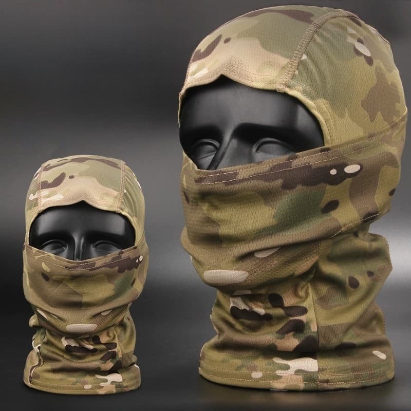 Balaclava de Fio de Gelo Proteção Solar UV Respirável para Motociclismo Ciclismo e Ao Ar Livre