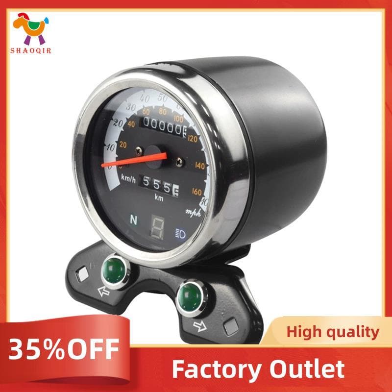 Para GN125 TU250 Universal Motocicleta Velocímetro Medidor Odômetro Retro Instrumento De Modificação