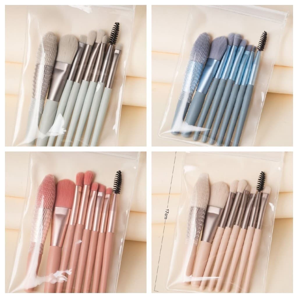 12 Kit de 8 mini Conjunto De Pincéis De Maquiagem