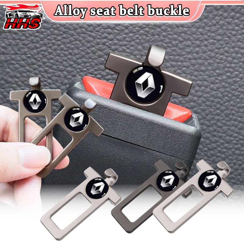 1/2pcs Renault Fivela De Cinto De Segurança De Carro Material De Liga De Zinco Alarme Silenciador Inserção Gancho Design