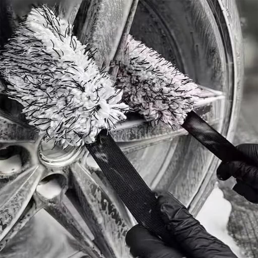 Escova De Limpeza Para Fendas De Roda De Carro , Ferramenta De Design Ergonômico Rápido E Fácil , Adequada Calotas De Pa