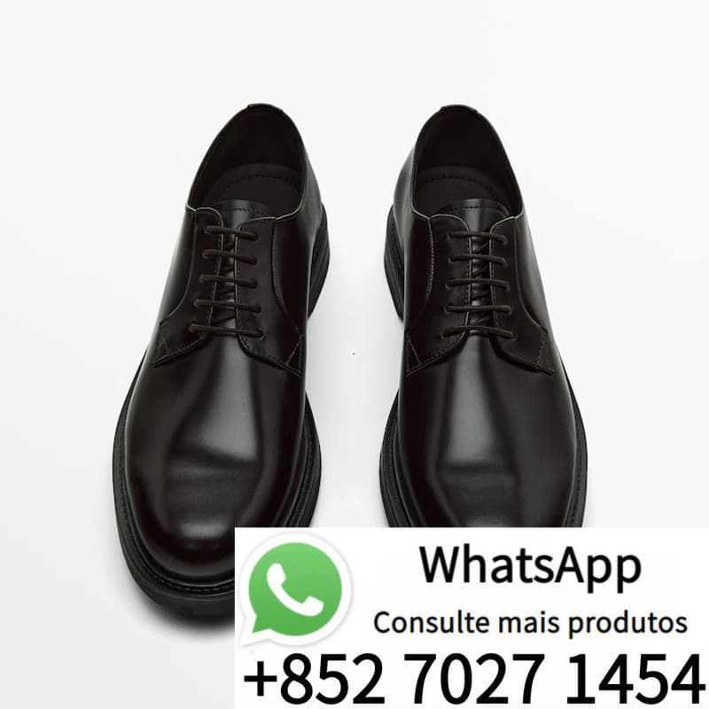 Sapatos Derby Formais Masculinos 6MME Estilo Britânico Multifuncionais em Couro Preto Adequados para MR EJML E GHTA QRTK