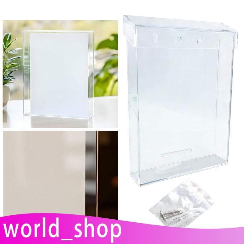 [World_shop] Suporte Para Folhetos Ao Ar Livre Menu De Acrílico Transparente Montagem Em Parede Caixa De Imóveis Exibiçã