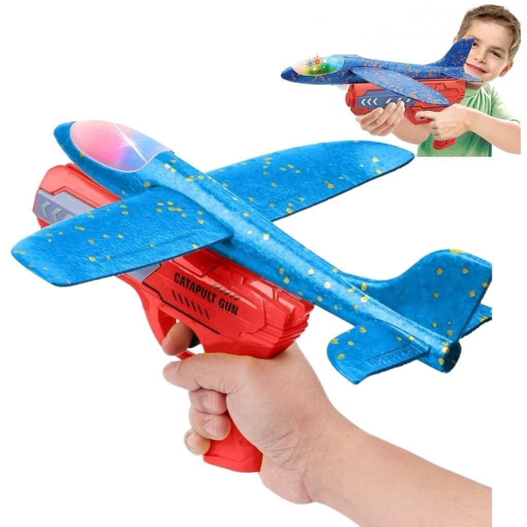 Lançador De Avião(COM LUZ) Planador Brinquedo Infantil De Espuma Catapulta