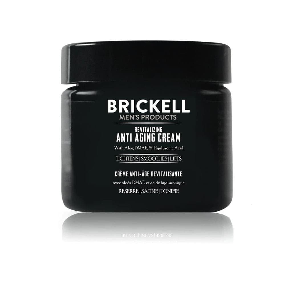 Creme Revitalizante Anti-Envelhecimento Brickell para Homens, Hidratante Facial para Reduzir Linhas Finas e Rugas, Creme