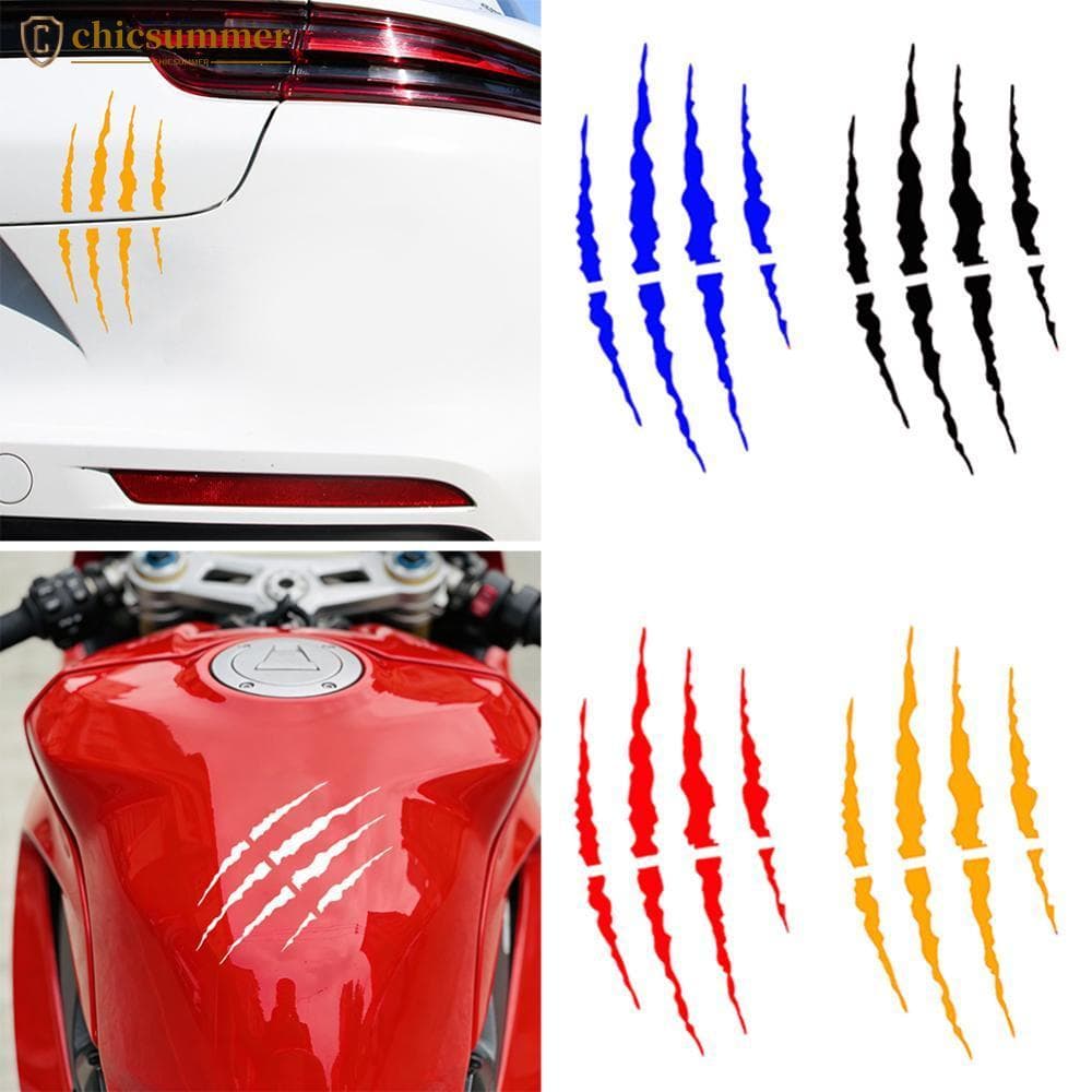 CHICSUMMER Monster Scratch Stripe Adesivos Para Capacete De Motocicleta DIY Decalques Tanque De Combustível De Moto Hond