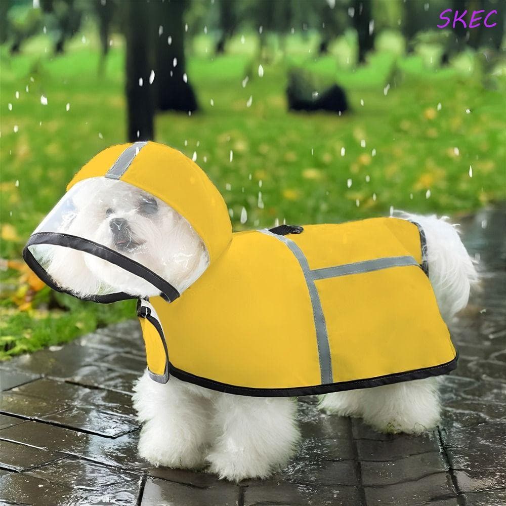 Capa De Chuva Para Animais De Estimação SKEC , Poncho Reflexivo Com Capuz Cães , Fácil De Usar , Design Ajustável À Prov