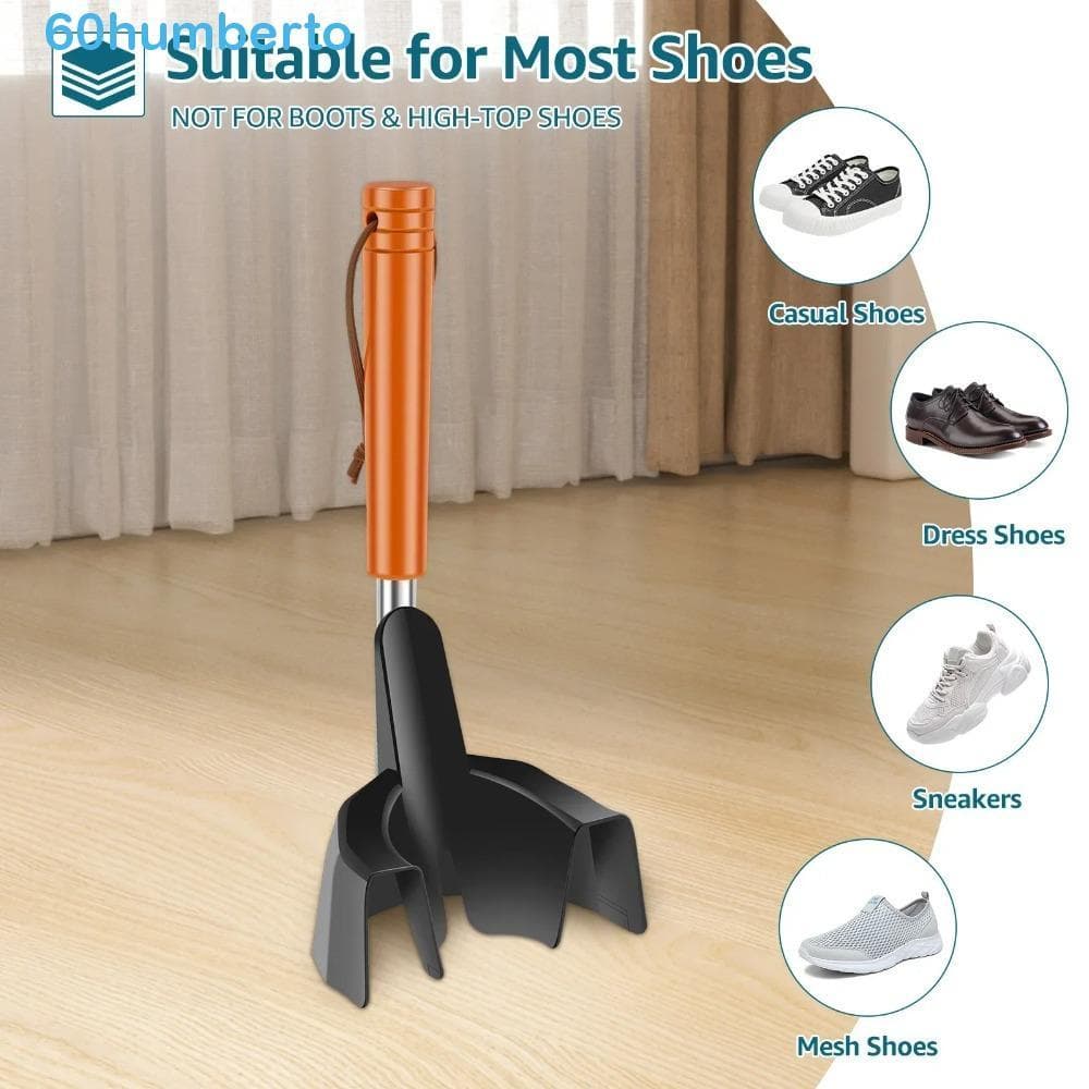 Buzina De Sapato HUMBERTO , Calçadeira Telescópica Ajustável Durável , Fácil De Levar , Sem Cinta , Alça Longa , Levanta