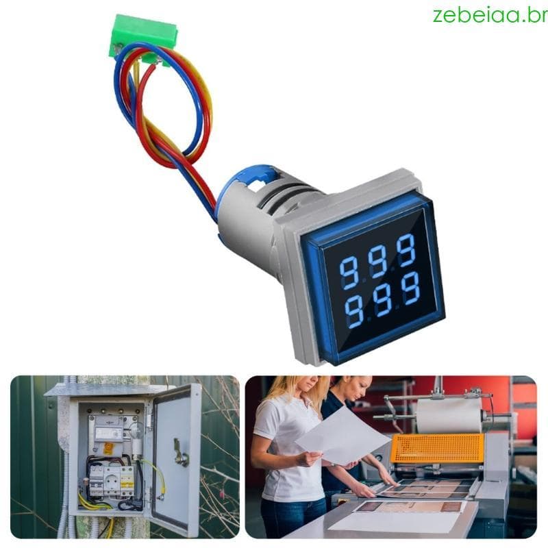 Zebeia 22mm Suporte Para Furo 0-999999 Contador Quadrado Resposta Rápida