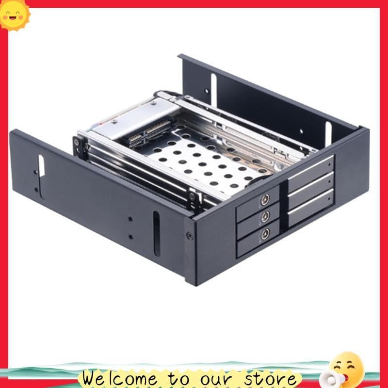 Caixa De Alumínio Para Adaptador De 3 Baias De 2.5 Polegadas Hot Swap SSD Suporte De Disco Rígido 5.25 Optibay