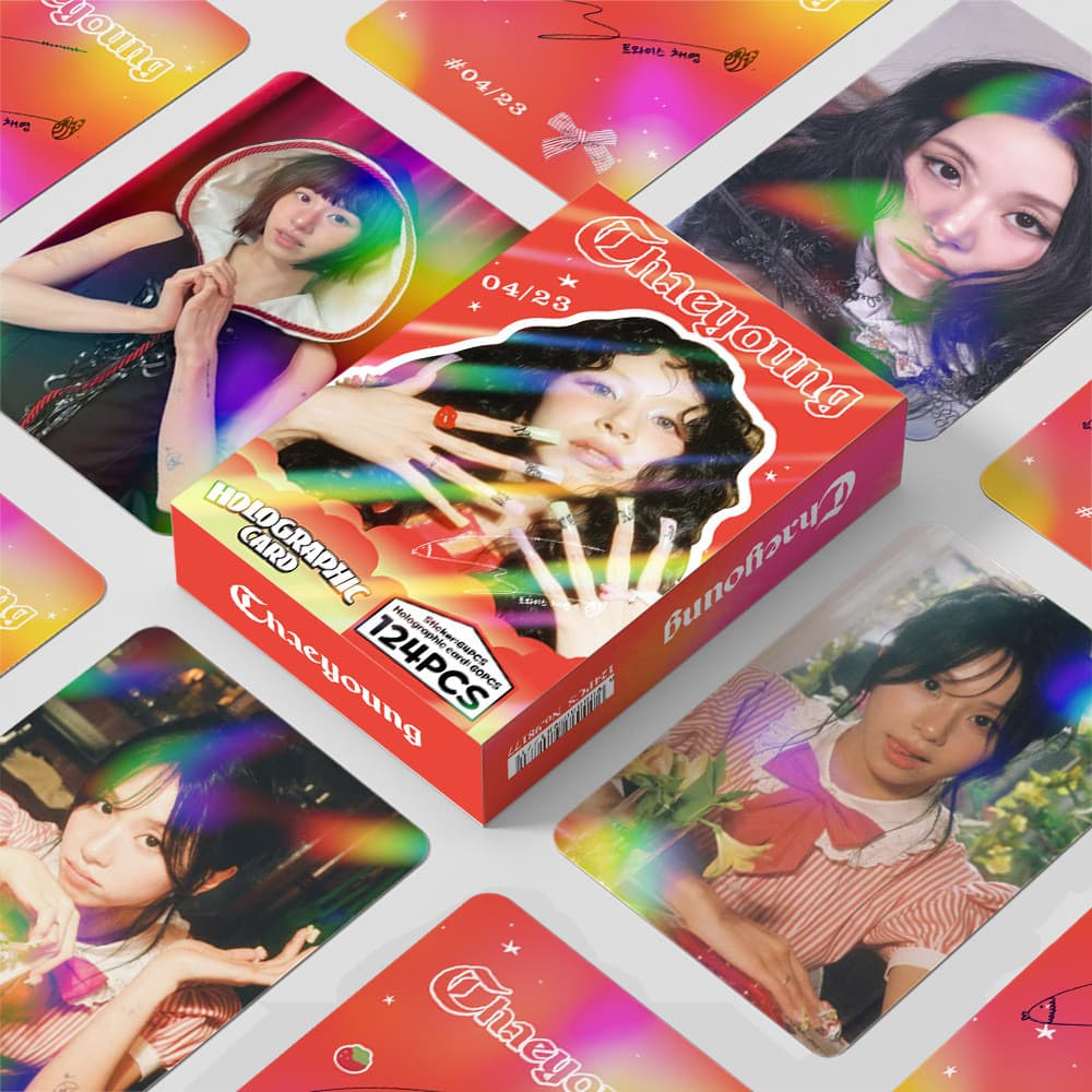 124 Unidades/Conjunto Cartões Postais Kpop Idol Chaeyoung lomo LASER Para Fãs