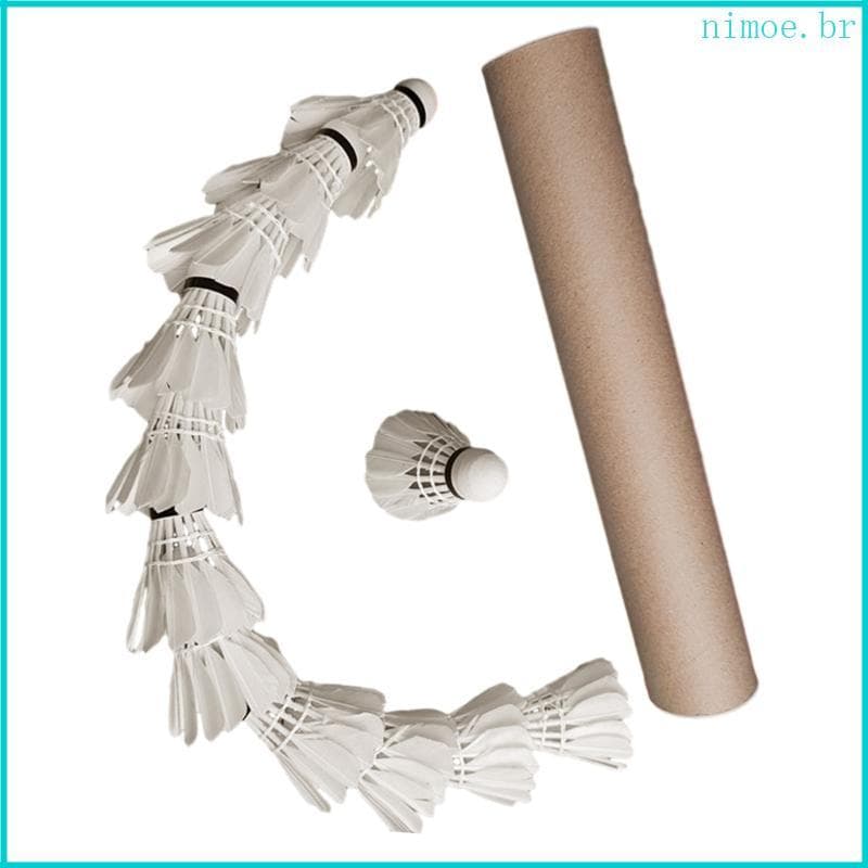 Nim 12 Pcs Treinamento Badminton Pato Pena Petecas Duráveis