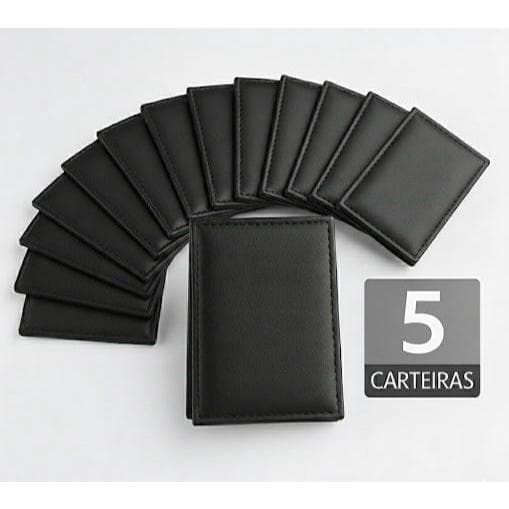 Kit Carteiras Mini Slim Porta Cartão Pequena Compacta Sintentico Presente Ou Revenda Kit De 5/10/20