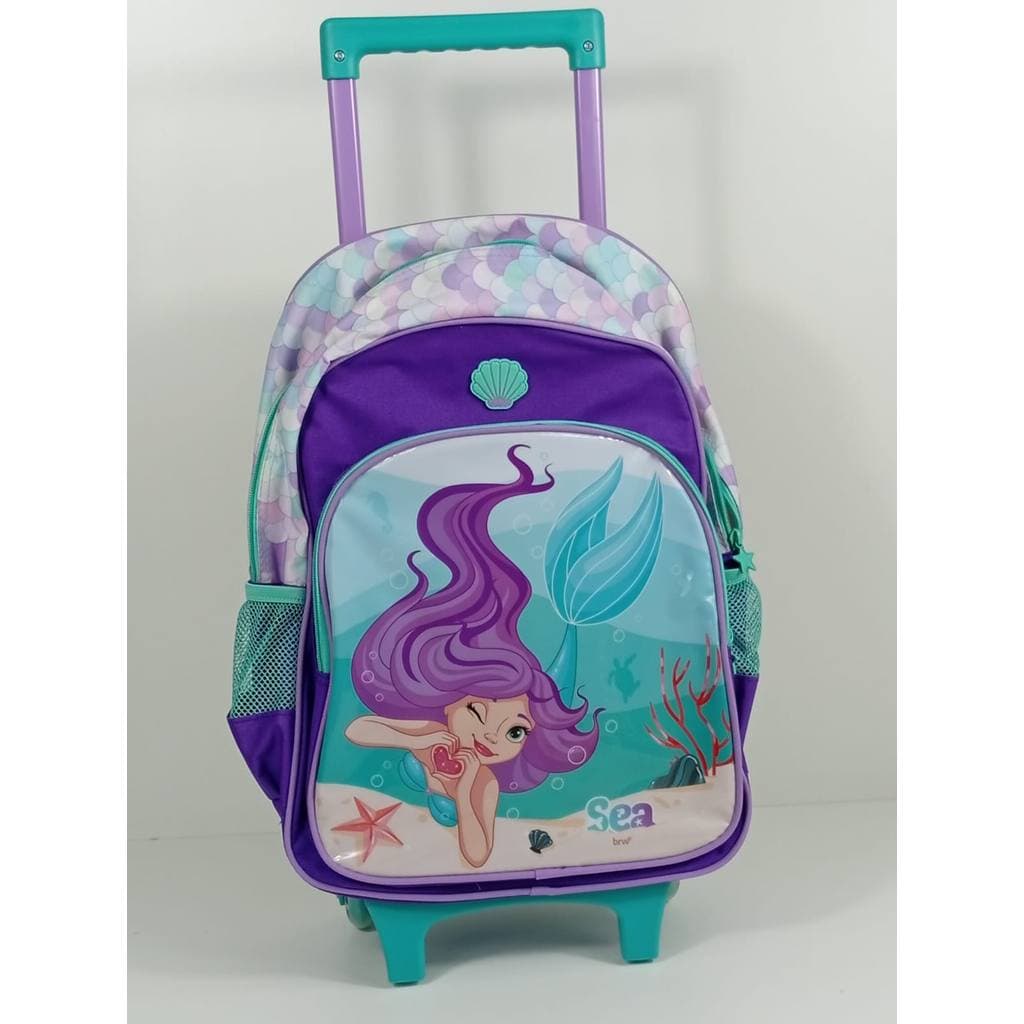 Mochila de Rodinha Escolar Da Sereia Sea