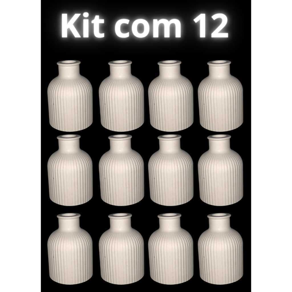 kit com 12 vasos de gesso - centro de mesa - decoração - casamento - festa -batizado