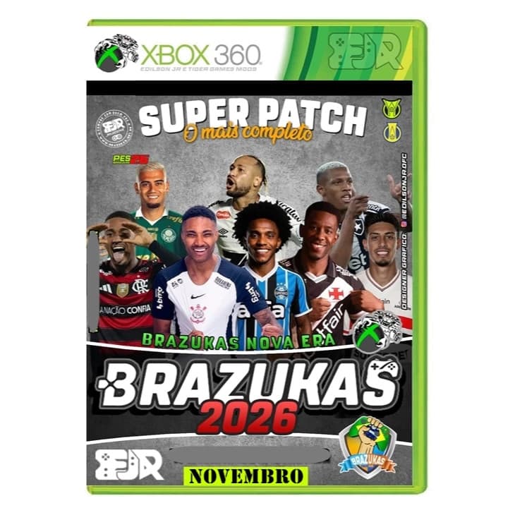 PES 2026 BRAZUKAS 2026 XBOX 360 LT 3.0, RGH e JTAG - Mídia Física