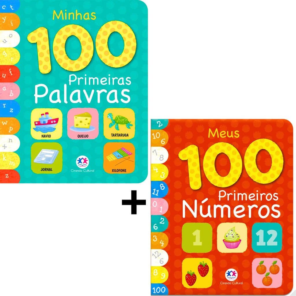 Livro Educativo Infantil Minhas 100 Primeiras Palavras Números