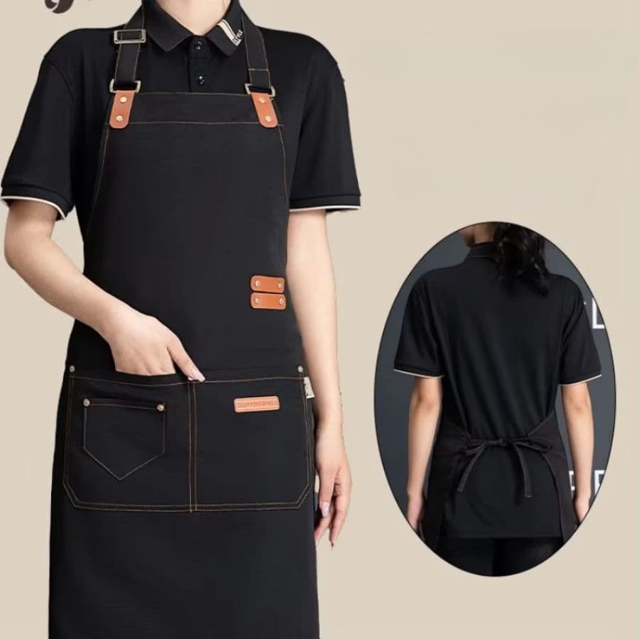 Avental De Lona Impermeável Para Mulheres E Homens Cozinha Ajustável ANJIN