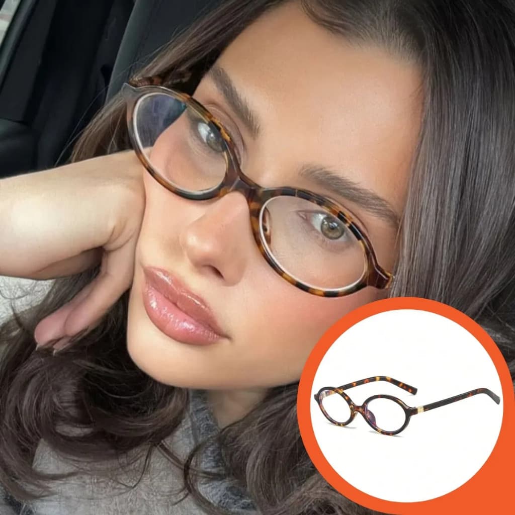 Óculos moda feminino miu oval retrô, padrão tartaruga, dobradiça metálica durável