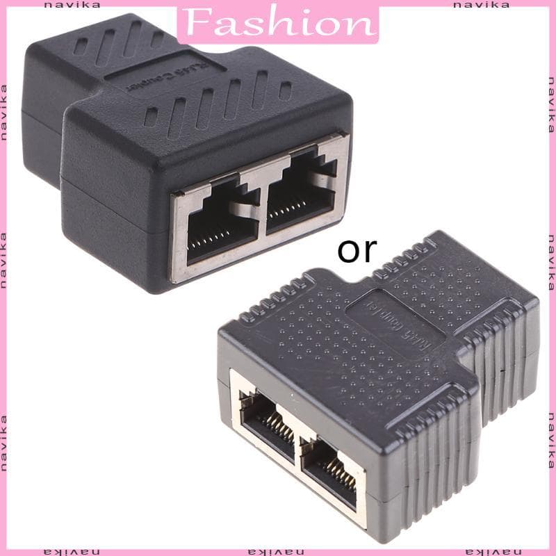 1 A 2 Maneiras LAN Ethernet RJ45 Fêmea Divisor Conector Adaptador
