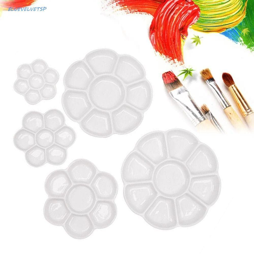 Paleta De Pintura Cerâmica BLUEVELVETSP , Bandeja Portátil De 6/7/8/9 Grades , Porcelana Reutilizável