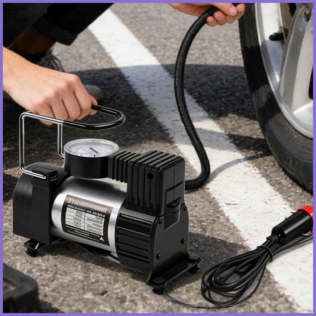 Bomba De Pneu Elétrica 12V DC-Powered Compressor De Ar Portátil Resistente Para Pneus De Carro Bicicleta Bola Balões Pis