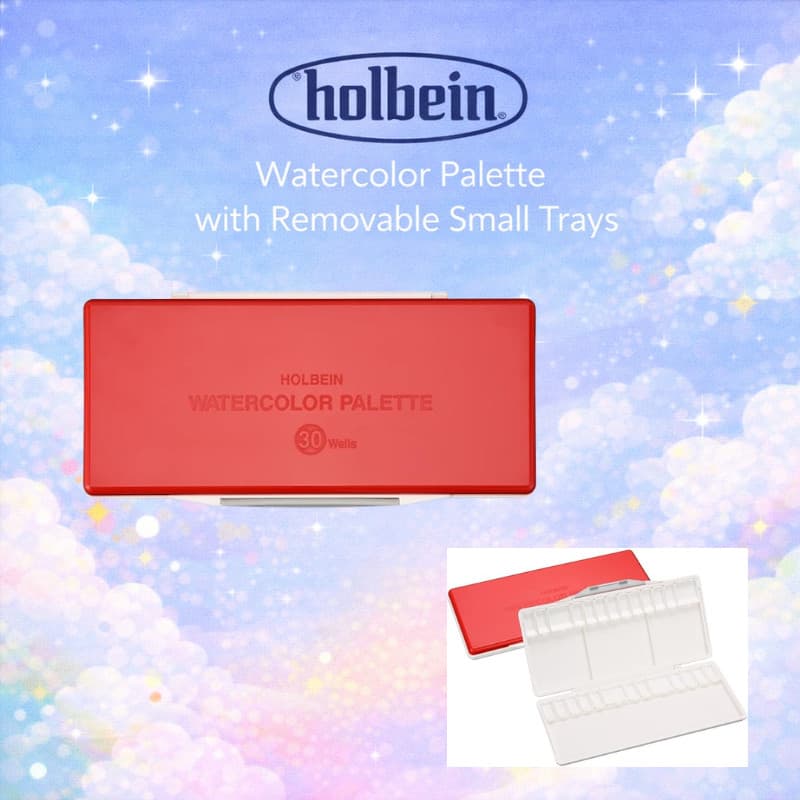 Bandeja De Pintura Artística Com Removível Para Paleta De Aquarela Holbein