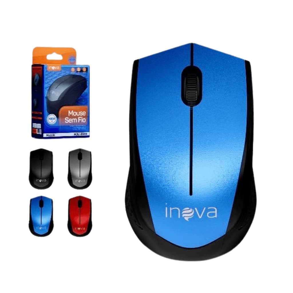 Mouse sem fio design ergonômico standard usb