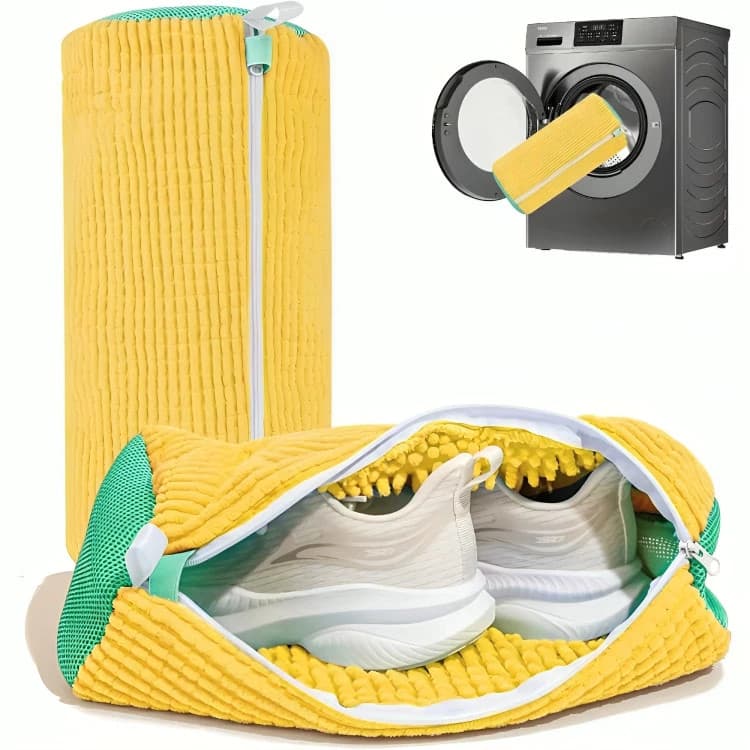 Saco Ou Bolsa De Lavar Tenis Sapato Armazenamento Malha Lavanderia Maquina Anti Deformação Top