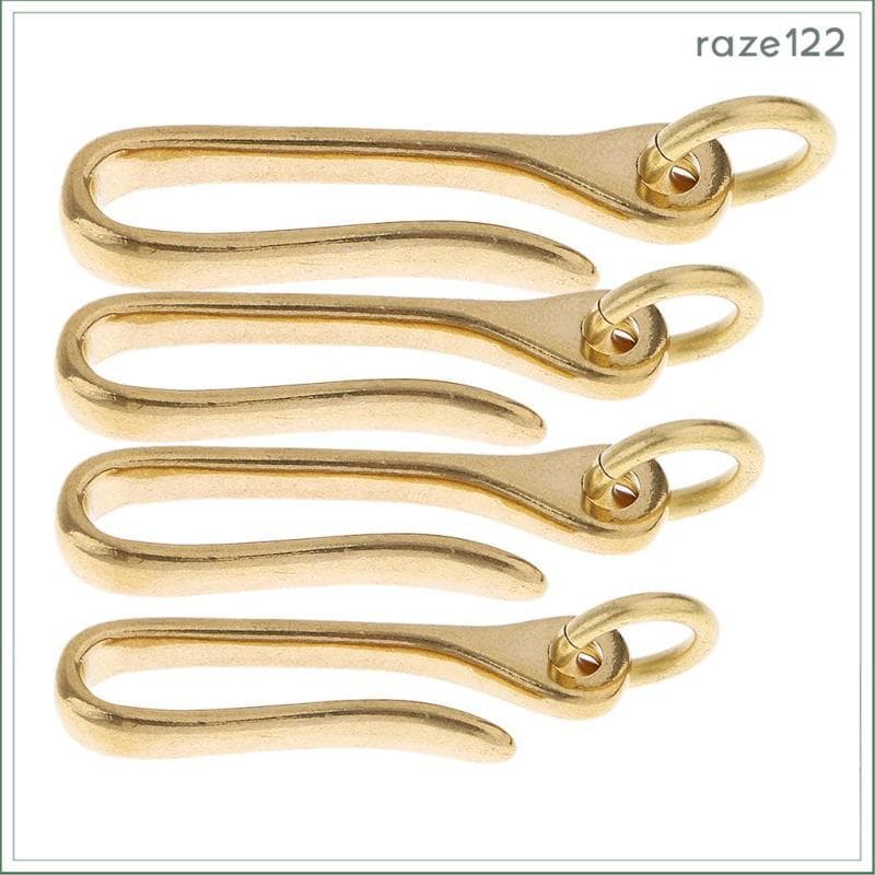 [Raze122] Chaveiro De Cinto De Latão Sólido Vintage Carteira Corrente Acessórios De Couro