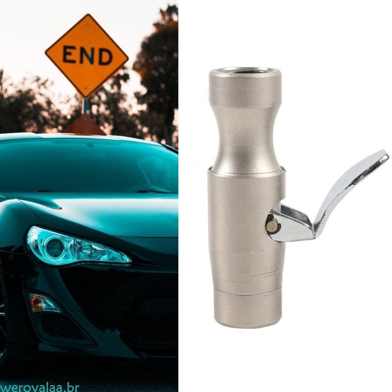 Weroyala Mandril Inflador Pneus Travamento Automático, Ar Dentes Duplos, Instalação Eficiente Para Car