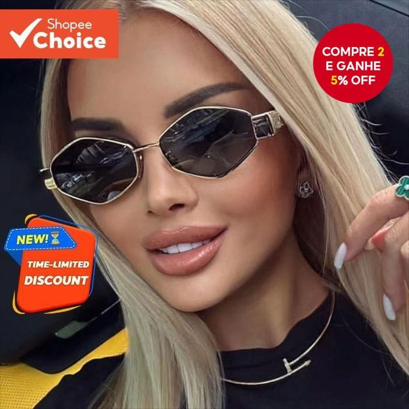 Óculos Femininos De Metal Com Corte De Diamante De Primavera 2025 Para Mulheres-De Luxo Petite Frame UV400 Viagens E Uso