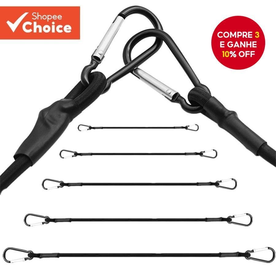 Cordas Elásticas Com Ganchos 30-210CM – Alça De Amarração Elástica De 8MM Para Bicicleta , Carro E Bagagem