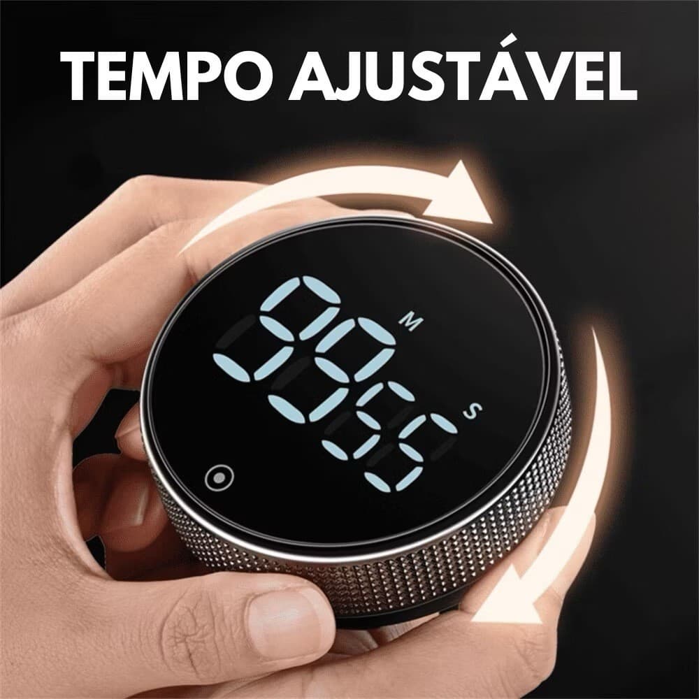 Temporizador Digital Programável Timer De Cozinha Magnético Alarme Relógio Academia Cronometro