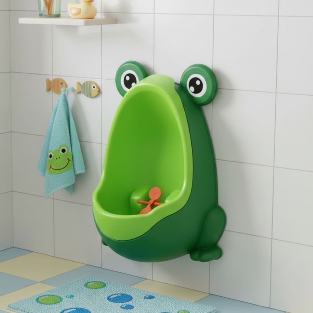 Mictório Sapinho Infantil com Hélice Giratória Higienica Treino Educativo para desfralde de Meninos