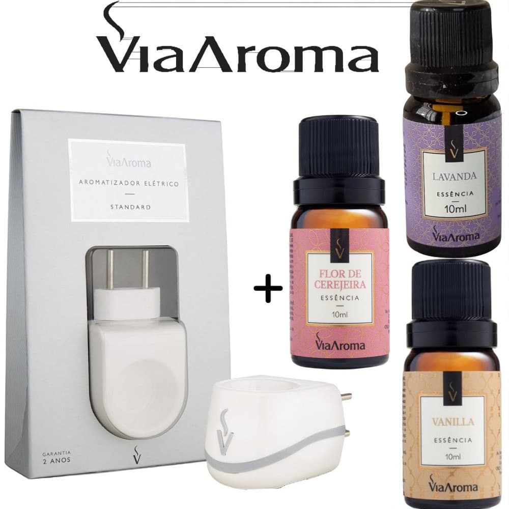 Difusor Aromatizador Elétrico Standard Via Aroma Com Essência Bivolt Difusor Aromaterapia
