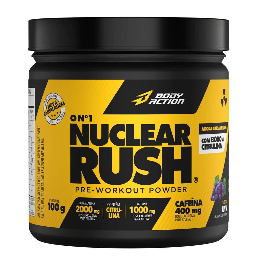 Pré-Treino Nuclear Rush Pote 100g Bodyaction